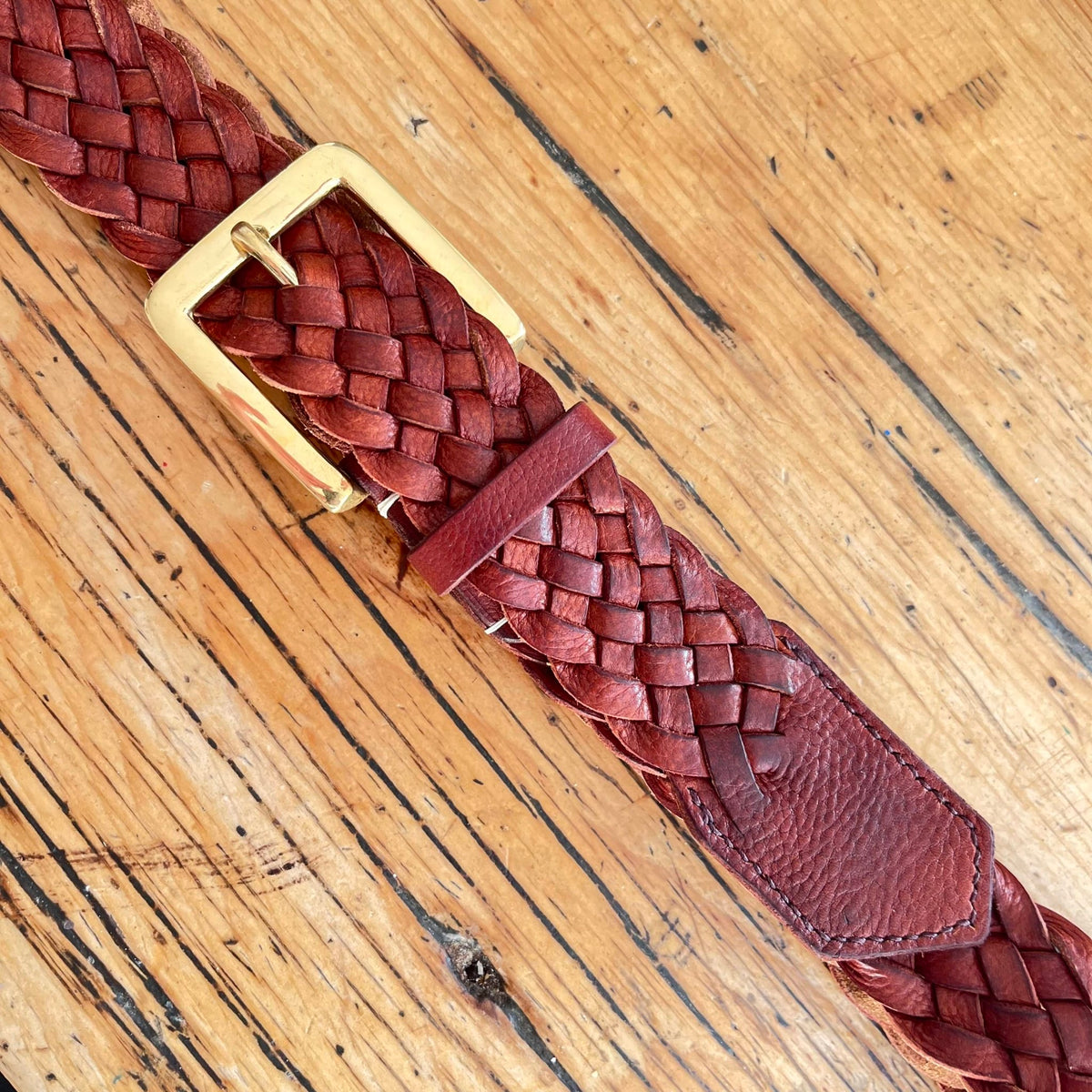 Handcrafted Braided Italian Leather Belt - Keep-Studio