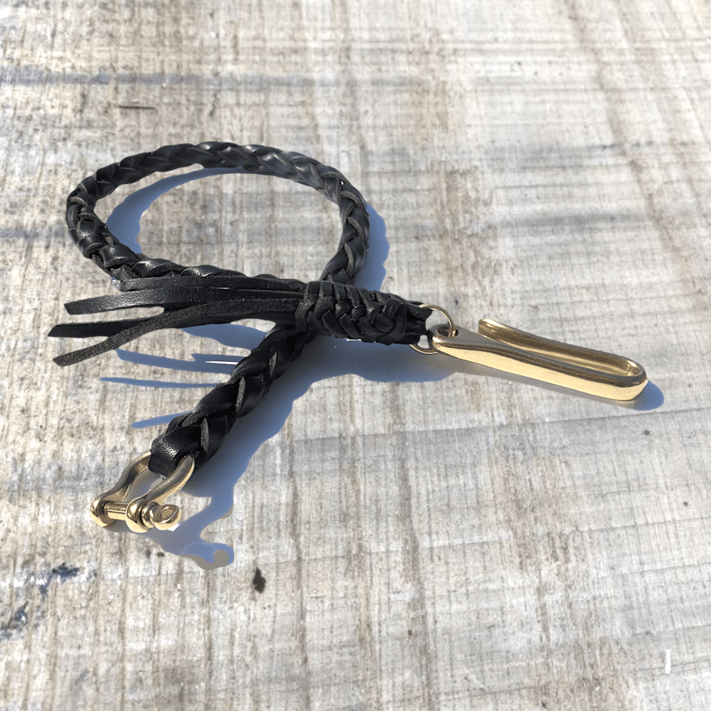 Keep-Studio Black / Smooth / Self Tennyson Leather Wallet Chain/Lanyard