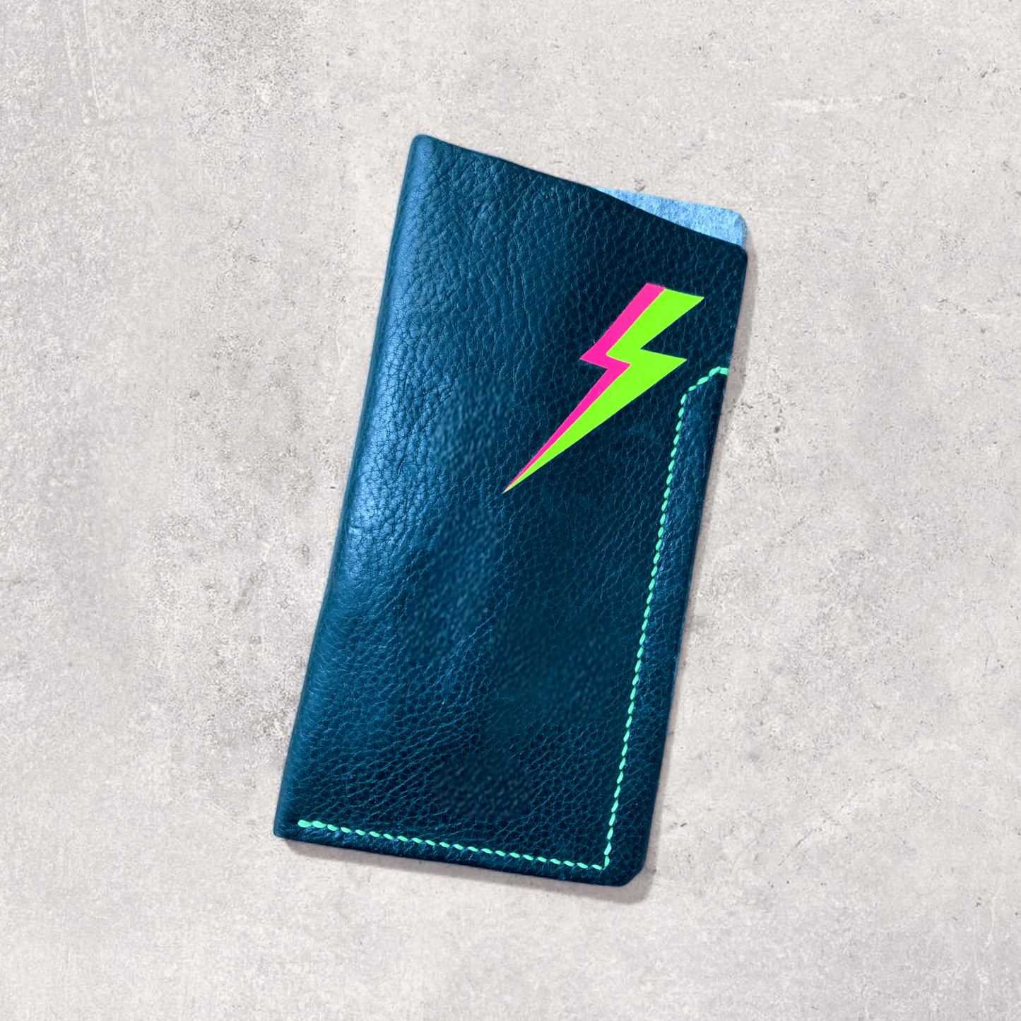Keep-Studio Glasses sleeve Lightning Bolt- Leather Glasses sleeve