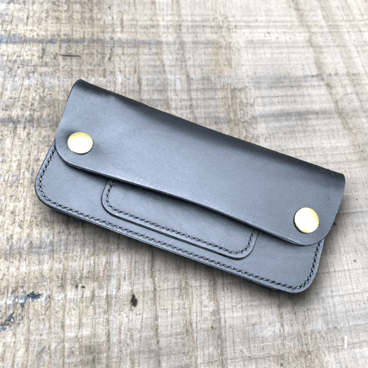 Keep-Studio Purses and wallets Black / Smooth / Self Tennyson Trucker Leather Wallet