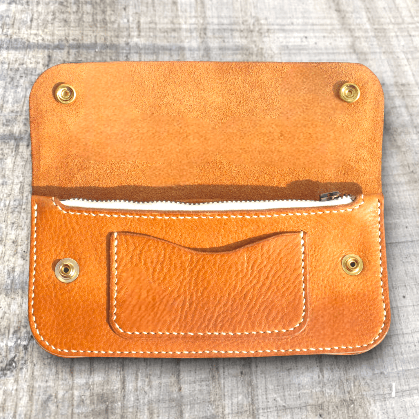 Keep-Studio Purses and wallets Petrol / Tumbled / Cream Tennyson Trucker Leather Wallet