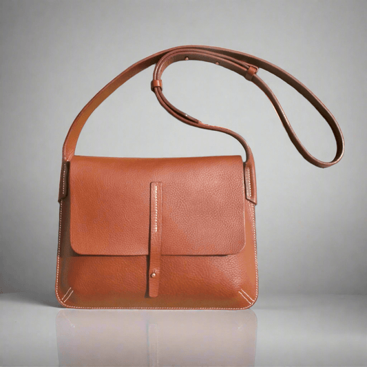 Barton Cross Body Bag - Dark Tan Leather - Keep - Studio