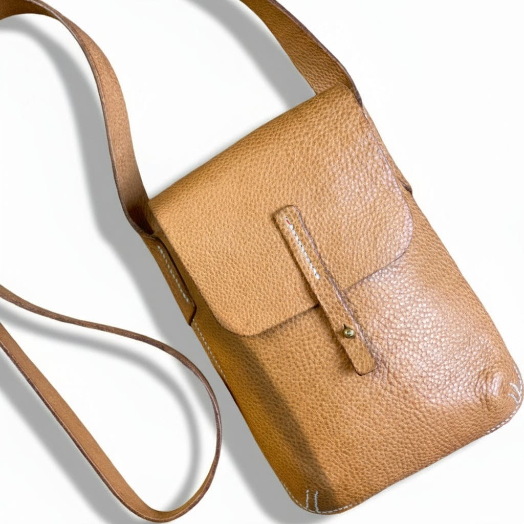 Handmade Mini Barton Leather Bag | Small Cross Body Bag by Keep - Studio - Natural - Keep - Studio