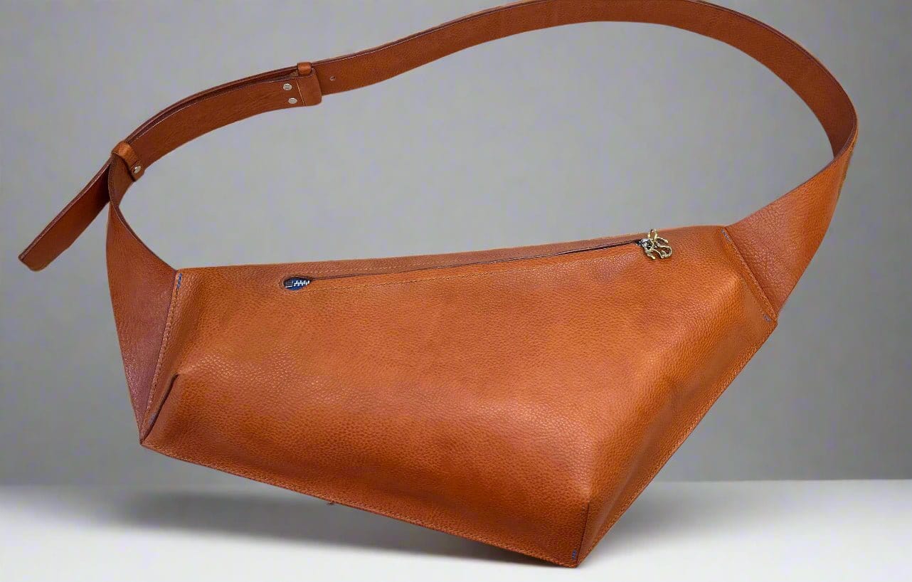 Keep-Studio belt bag Handmade Large Leather Cross Body Bag – Elton Design by Keep Studio