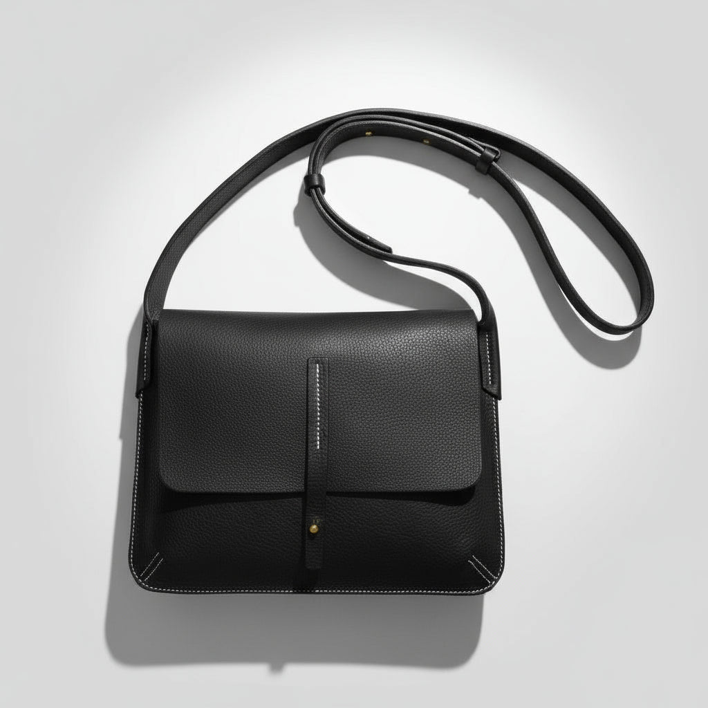 The Barton Bag | Handmade Leather Crossbody by Keep - Studio - Black - Keep - Studio