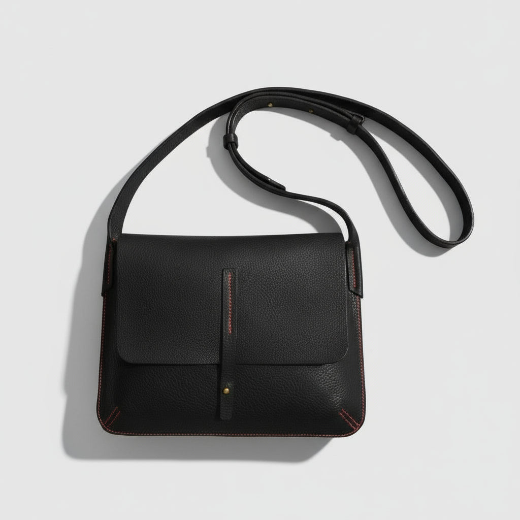 The Barton Bag | Handmade Leather Crossbody by Keep - Studio - Black - Keep - Studio